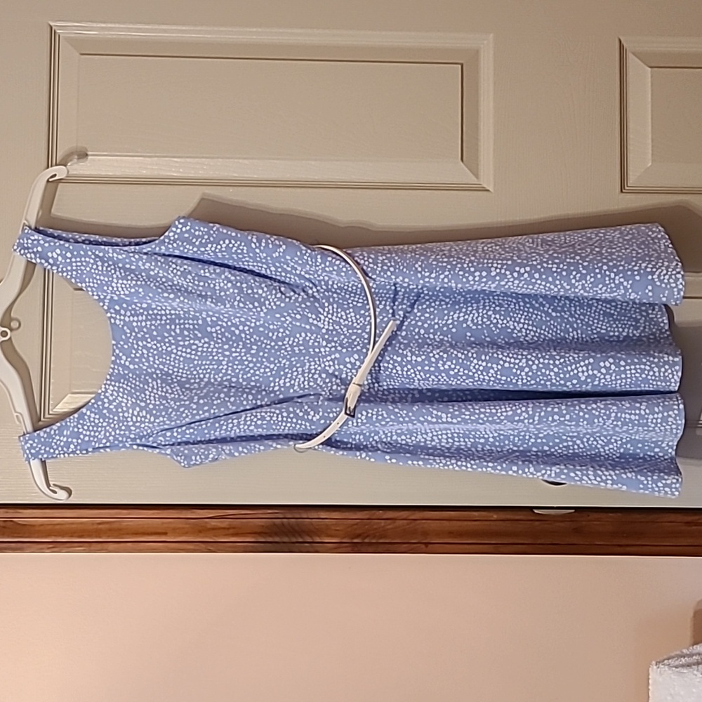 Light blue belt sundress